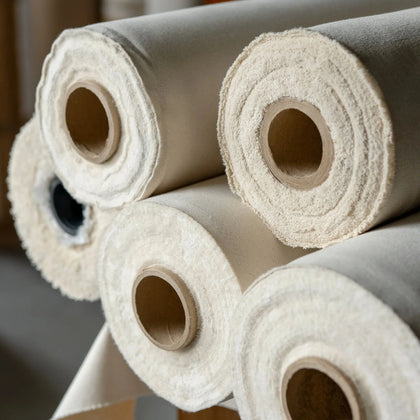 Rolls of Raw Cotton in a Workshop, Material for PROFI Canvases