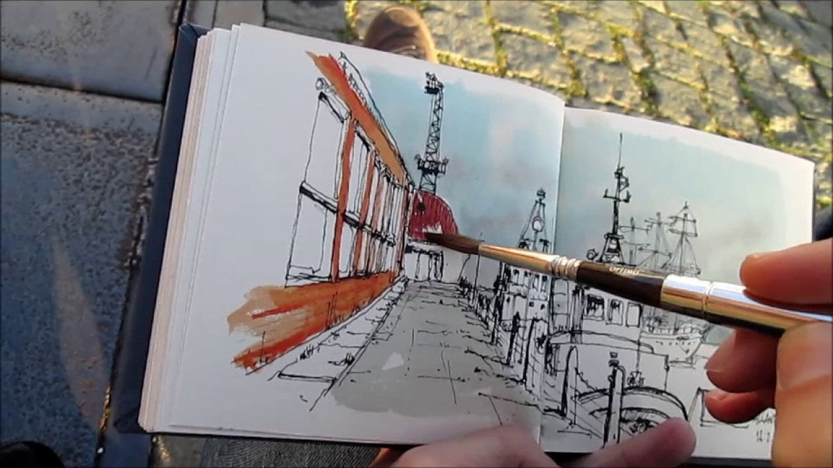 Urban sketching, kreslenie v uliciach s perom a štetcom