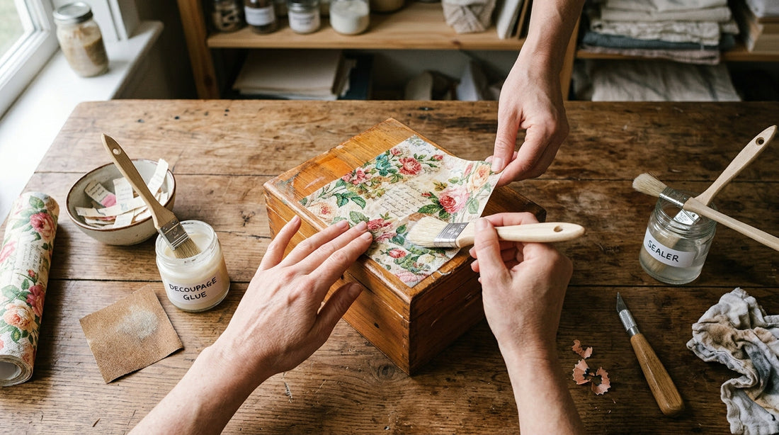 Decoupage op hout: handleiding voor beginners in 4 stappen