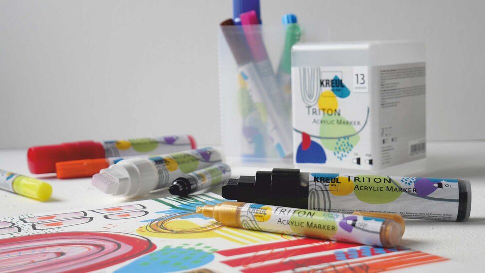 KREUL Triton acrylic markers for sketching and painting