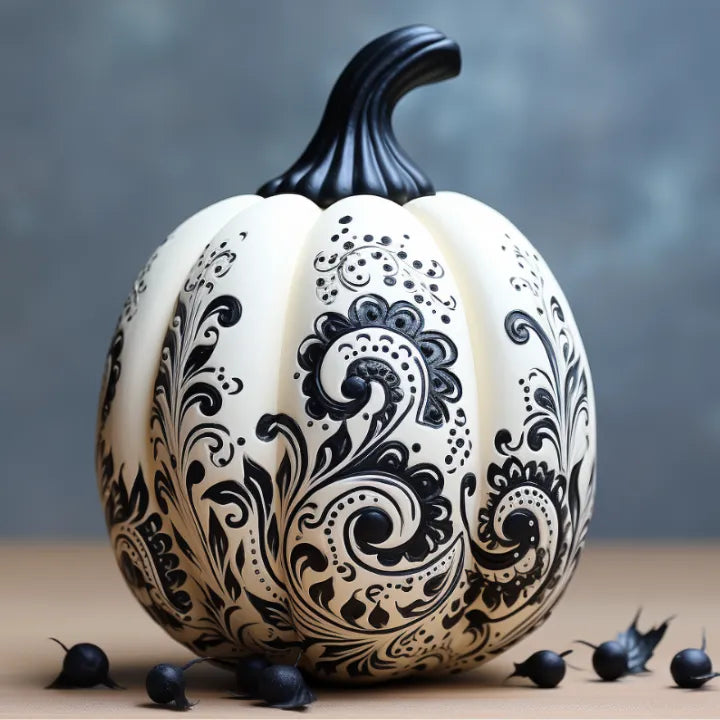 Pompoenen beschilderen met de Zentangle-techniek
