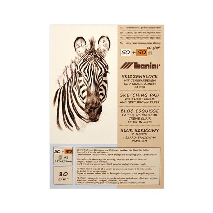 100-Sheet Cream/Gray-Brown Sketch Pad | various sizes — image 2