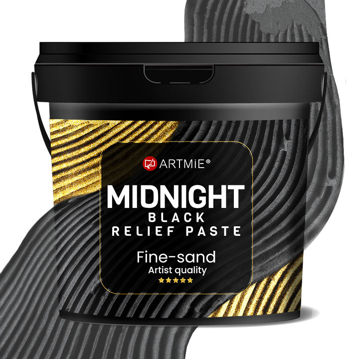 ARTMiE Midnight 3D-structuurpasta zwart, 450 g of 1.000 g