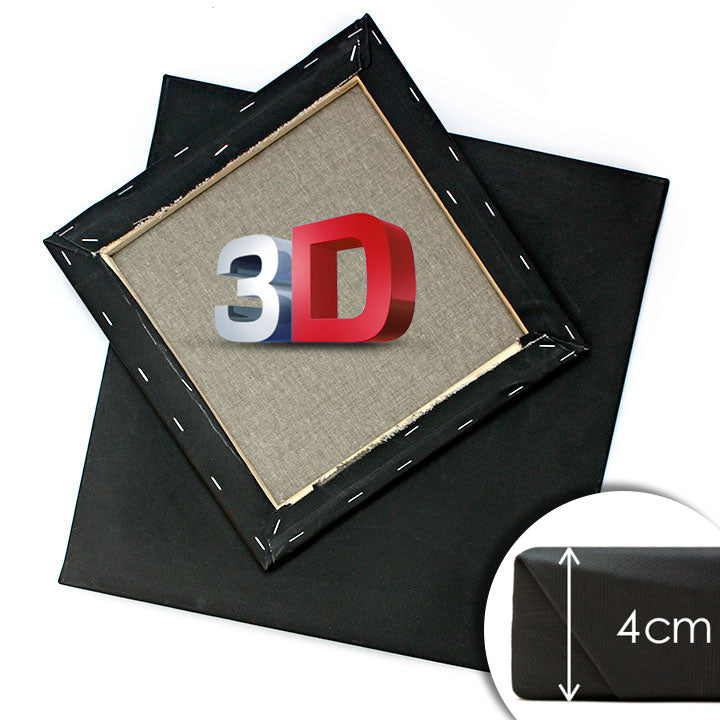 ARTMiE PROFI 3D-schildersdoek zwart – spieraam 4 × 4 cm – afbeelding 3