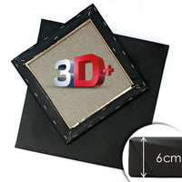 ARTMiE PROFI 3D+ schildersdoek zwart – spieraam 6 × 4 cm