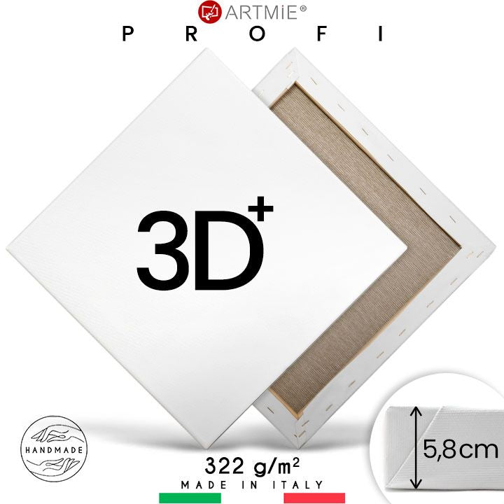 ARTMiE PROFI 3D+ schildersdoek – katoen 370 g/m², spieraam 5,8 × 4 cm – afbeelding 3