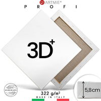 ARTMiE PROFI 3D+ schildersdoek – katoen 370 g/m², spieraam 5,8 × 4 cm