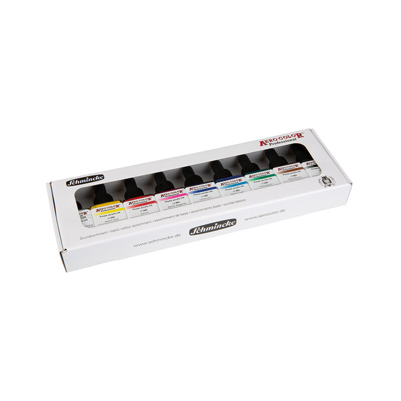 Schmincke AERO COLOR airbrushverf basisset 9 × 28 ml