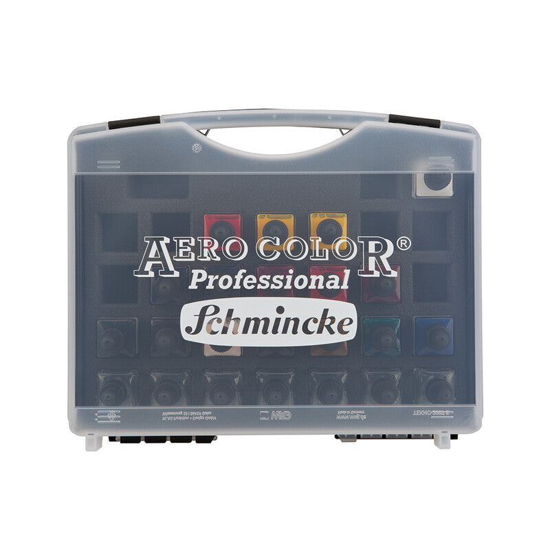 Schmincke AERO COLOR set 16 × 28 ml met 7 lege flacons
