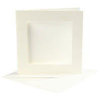 Passe-partoutkaarten met enveloppen, 10 stuks, 12,5 × 12,5 cm