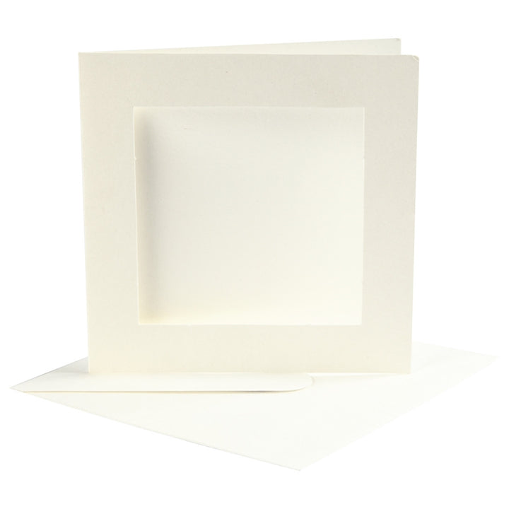 Passe-partoutkaarten met enveloppen, 10 stuks, 12,5 × 12,5 cm