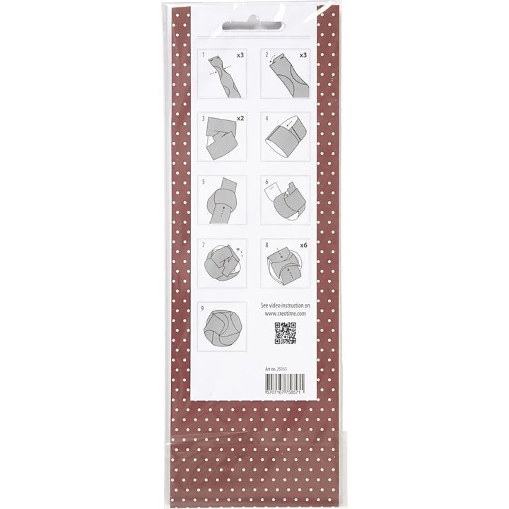 Creativ Company knutselset papieren ornamenten, rood, 27 stroken – afbeelding 3
