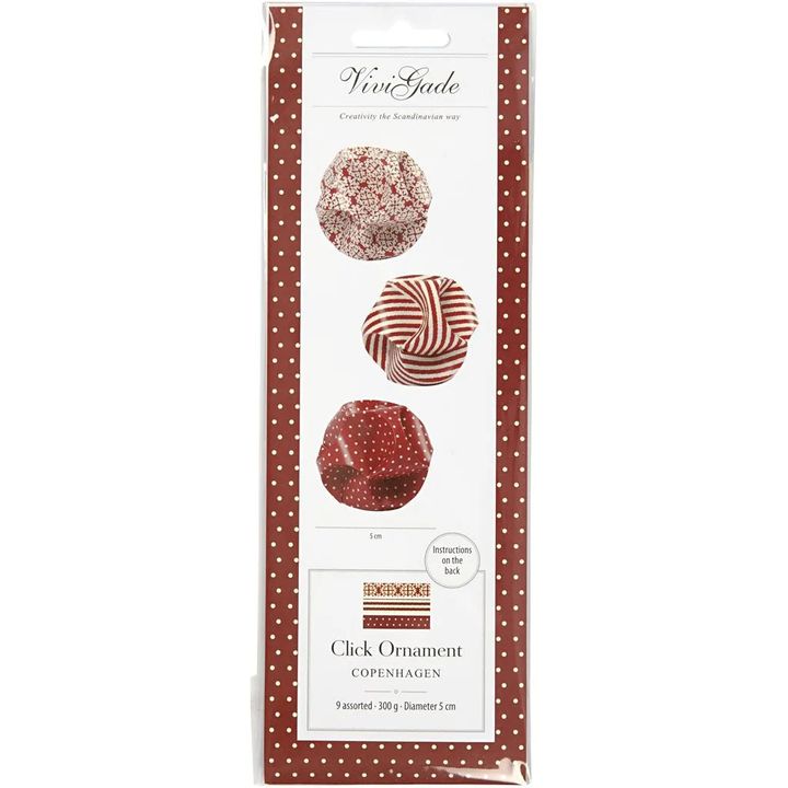 Creativ Company knutselset papieren ornamenten, rood, 27 stroken