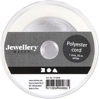 Creativ Company polyesterkoord wit 1 mm, 50 m