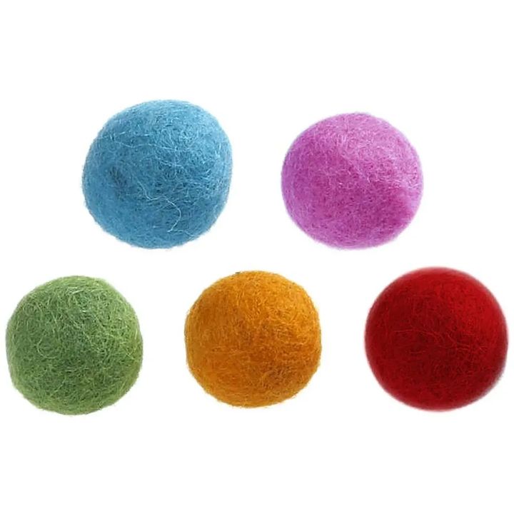 Gekleurde viltballetjes Creativ Company, Ø 20 mm, 64 stuks – afbeelding 3