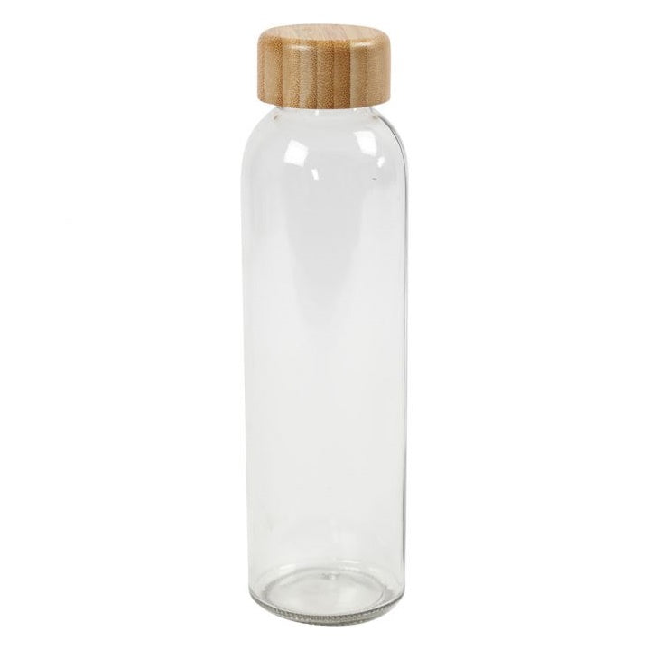 Glazen fles met bamboe dop om te decoreren, 500 ml
