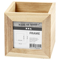 Creativ Company houten potloodhouder met lijstje, 10 × 10 × 10 cm