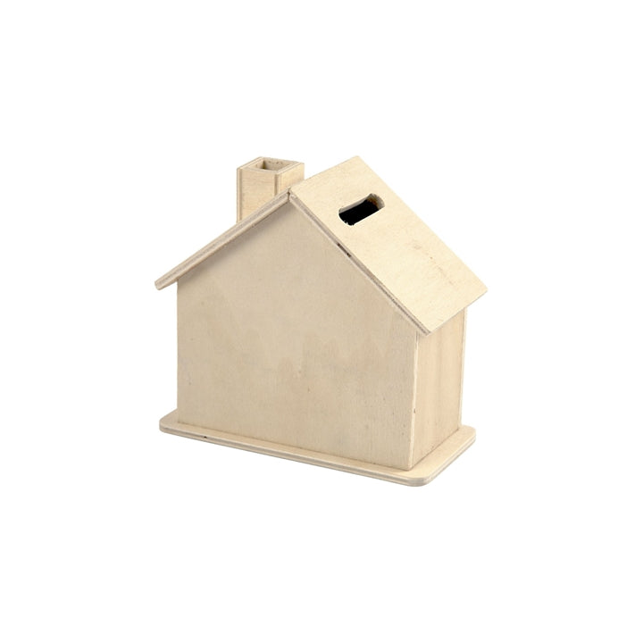 Creativ Company houten spaarpot huisje 10,1 × 10 × 5,4 cm