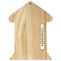 Creativ Company houten huisje met thermometer, 23,5 × 16,5 cm