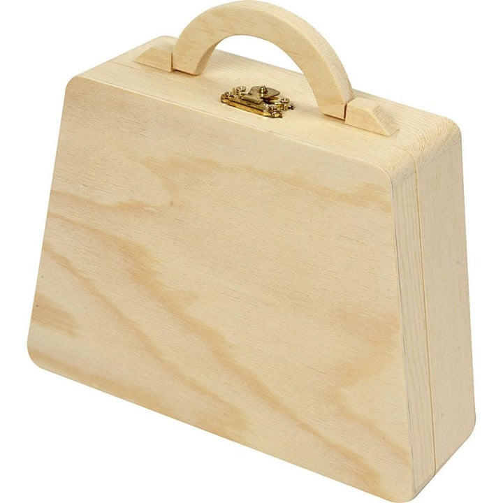 Creativ Company houten tas met sluiting 18 × 14 × 6 cm
