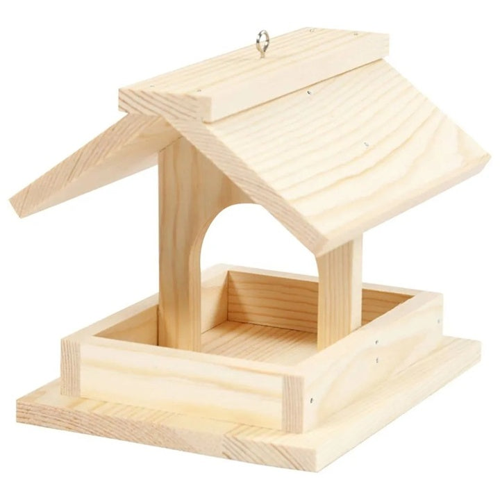 Houten vogelvoederhuisje, knutselset – afbeelding 3