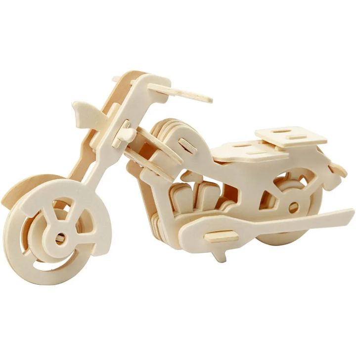Creativ Company 3D houten model motorfiets, 19 × 9 × 9 cm