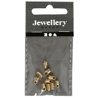 Creativ Company eindkappen met oog, verguld, 3 mm, 10 stuks