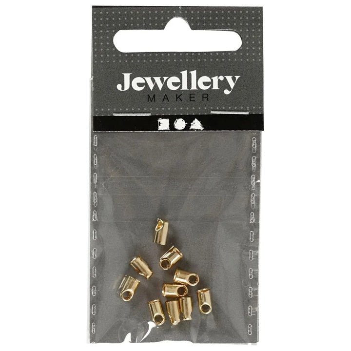 Creativ Company eindkappen met oog, verguld, 3 mm, 10 stuks