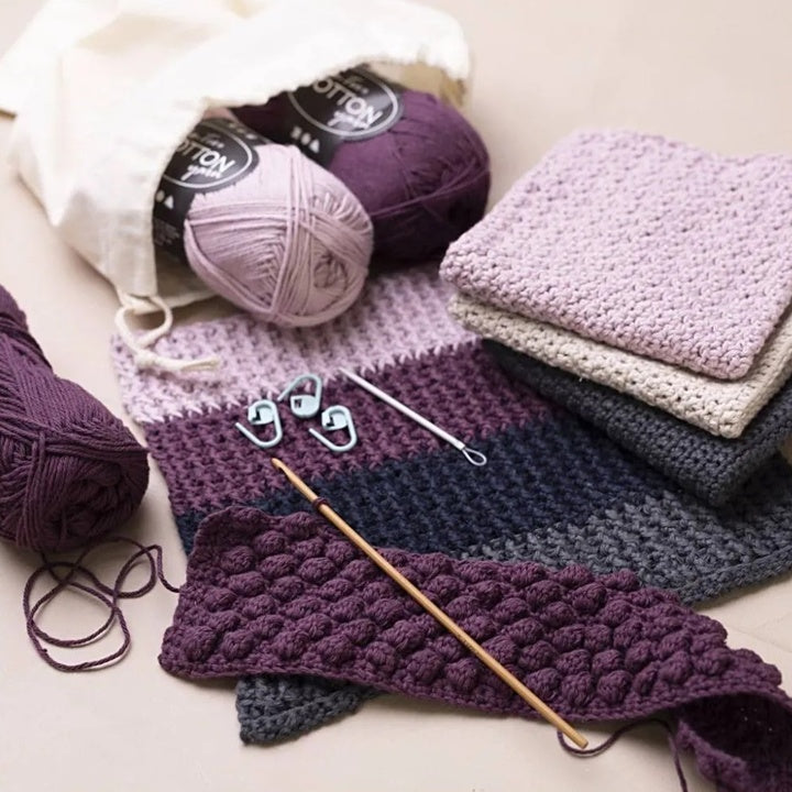Creativ Company haakset voor beginners met 6 bollen katoengaren – afbeelding 3