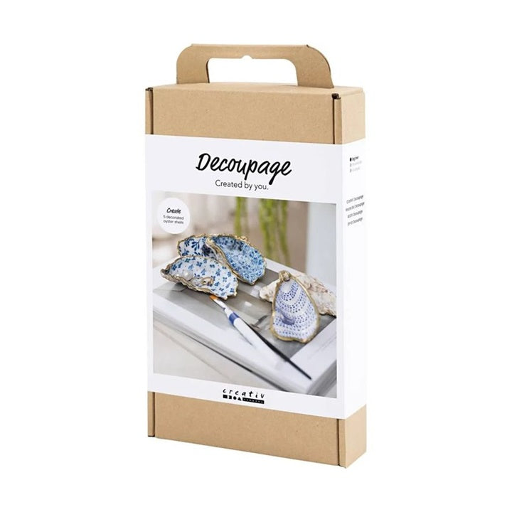 Decoupage knutselset schelpen, blauw – afbeelding 3