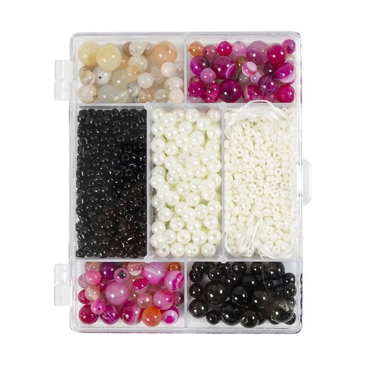 Creativ Company sieradenset Mix roze, ca. 2.740 kralen – afbeelding 2