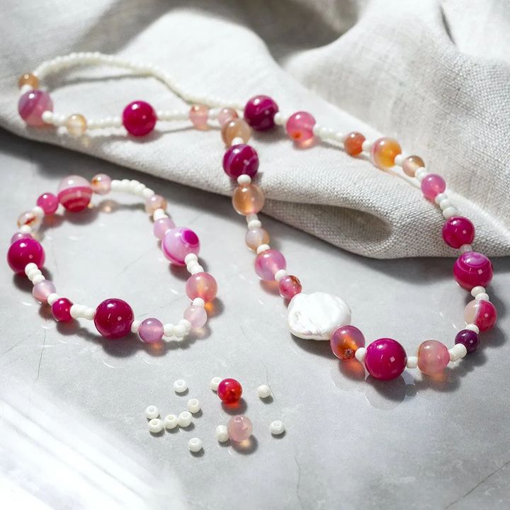 Creativ Company sieradenset Mix roze, ca. 2.740 kralen – afbeelding 4