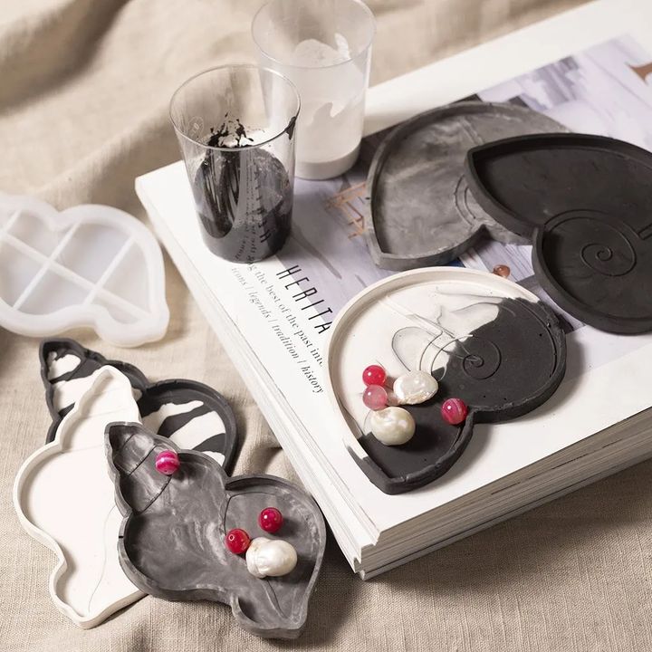 Creativ Company gietset schelpschaaltjes, zwart en wit – afbeelding 5