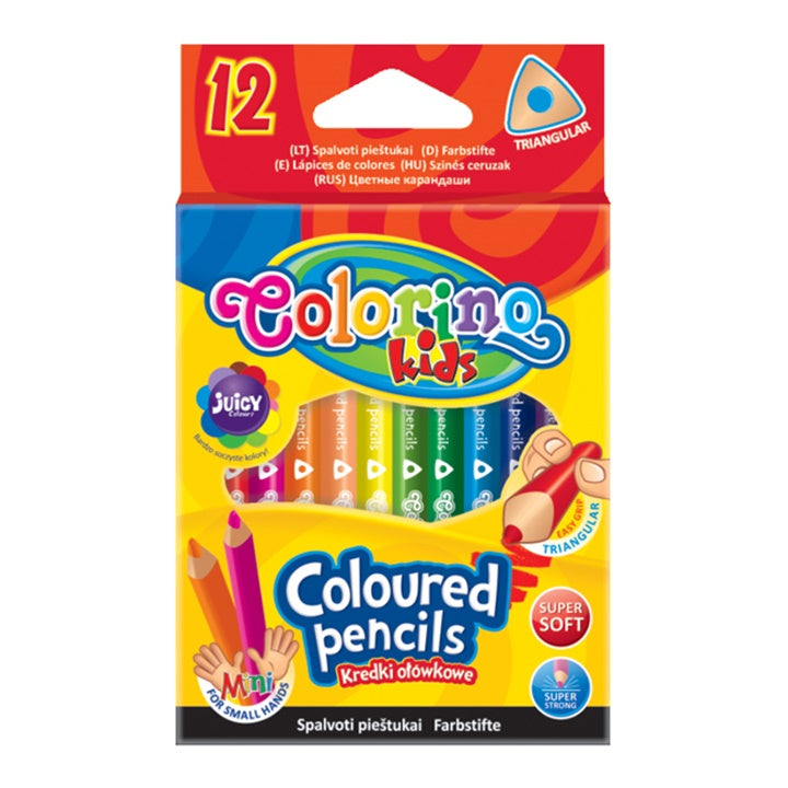 Colorino korte driekantige kleurpotloden, 12 stuks