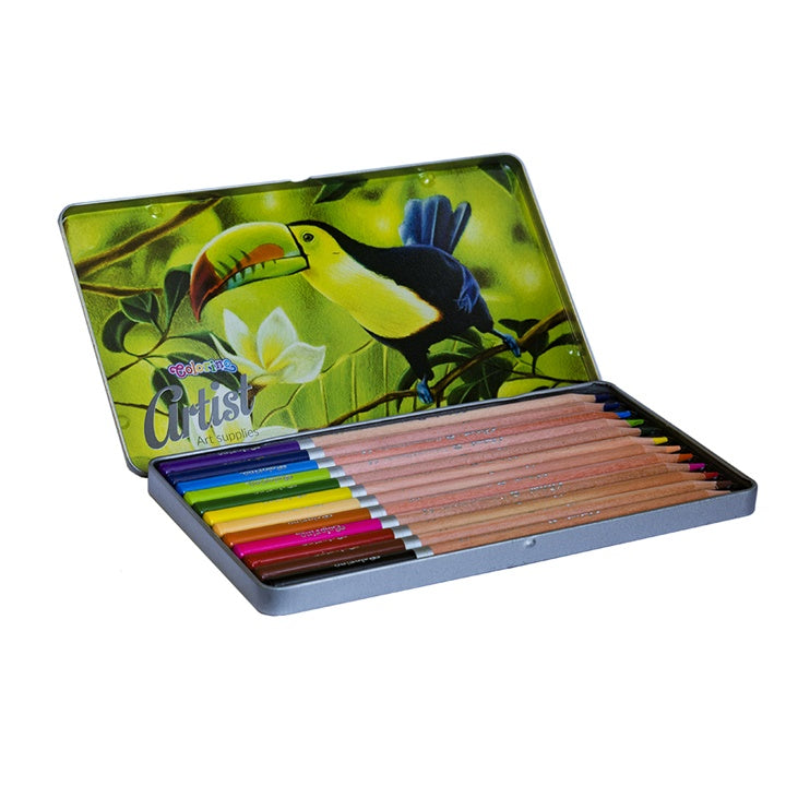 Colorino Artist kleurpotloden in blik, 12 stuks – afbeelding 2