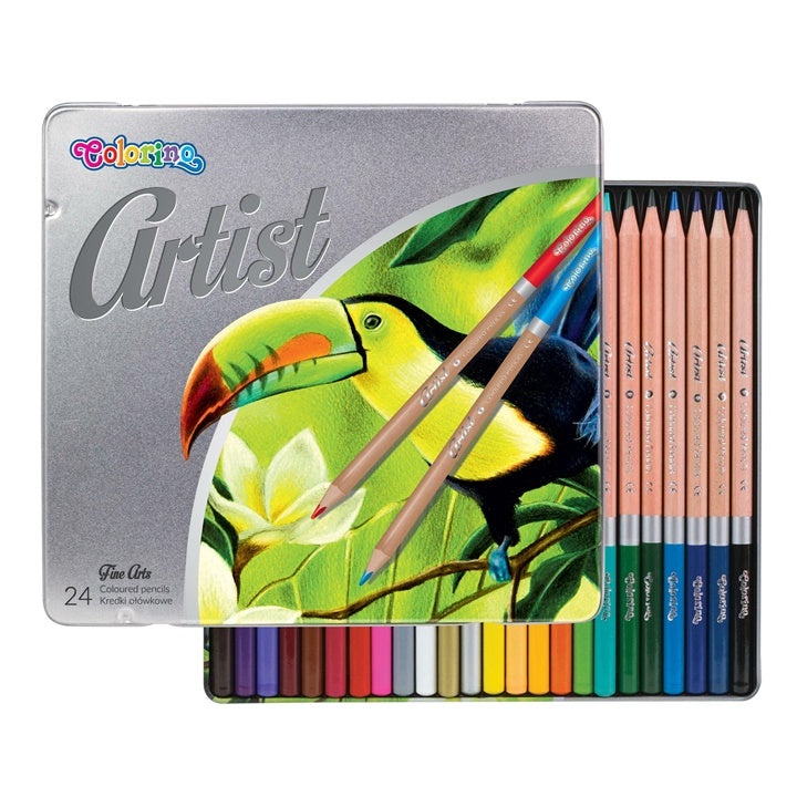 Colorino Artist kleurpotloden in blik, 24 stuks