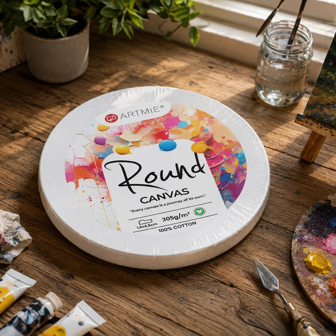 Rond schildersdoek op spieraam ARTMiE, Ø 10–100 cm – afbeelding 4