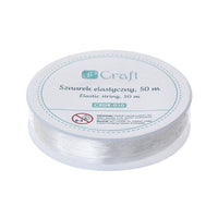 Elastisch kralendraad 0,45 mm × 50 m, transparant, DP Craft