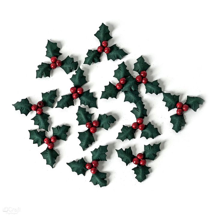 DP Craft 3D papieren bloemen kersthulst, 12 stuks
