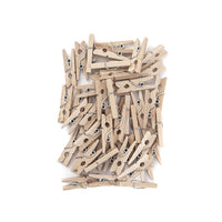 DP Craft houten mini wasknijpers 2,5 cm, 40 stuks