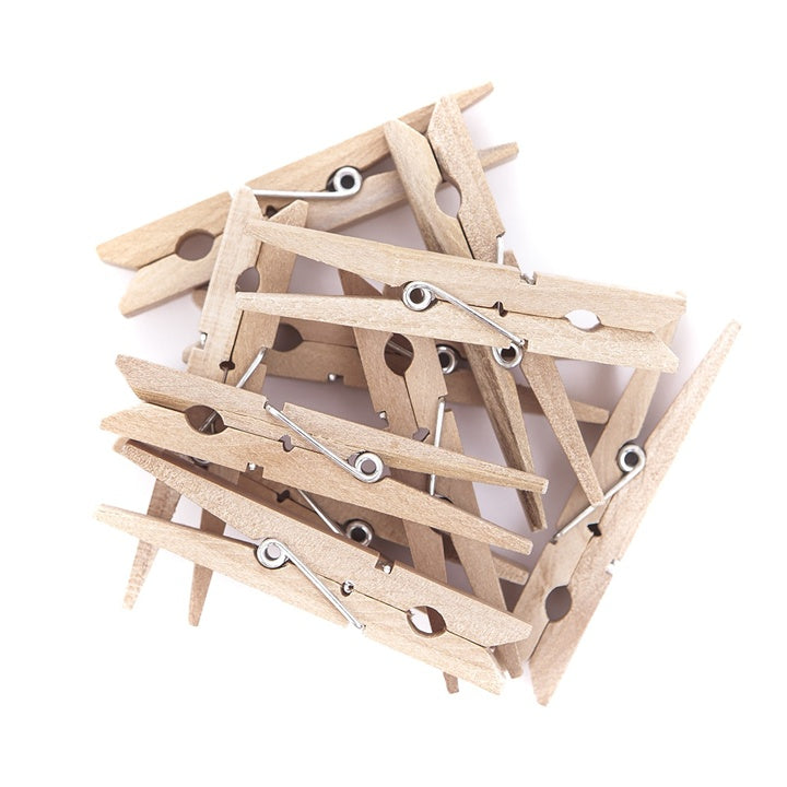 DP Craft houten knijpers 7,2 cm – 10 stuks, naturel