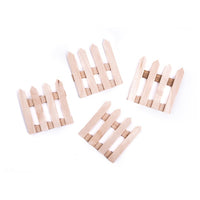 DP Craft decoratief houten hek 60 × 62 mm, 4 stuks
