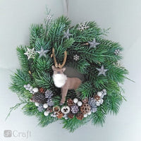 DP Craft houten sneeuwvlokken met glitter, wit, 12 stuks – afbeelding 3