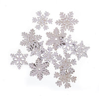 DP Craft houten sneeuwvlokken met glitter, wit, 12 stuks