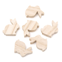 DP Craft houten haasjes 5 × 5,5 × 1,5 cm, 6 stuks