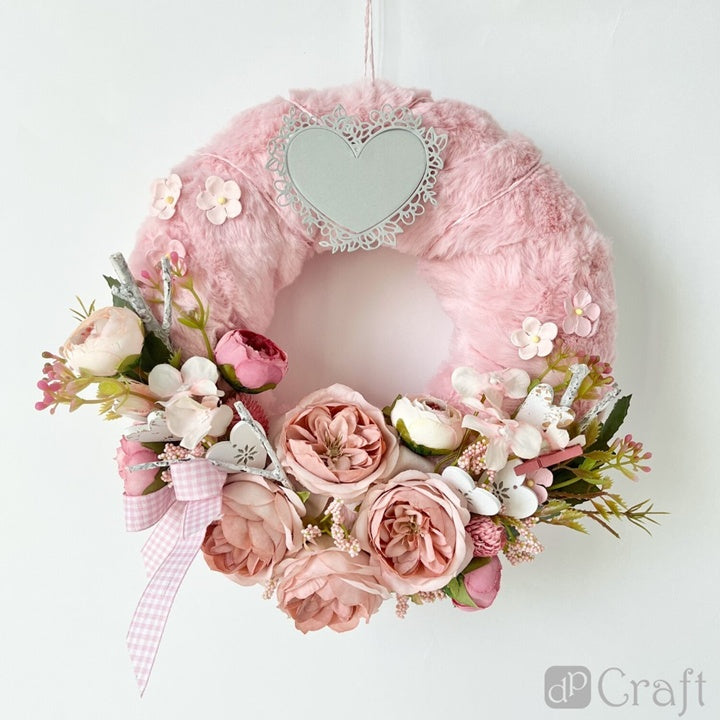 DP Craft zelfklevende houten hartjes – wit, rood, goud, 16 stuks – afbeelding 3