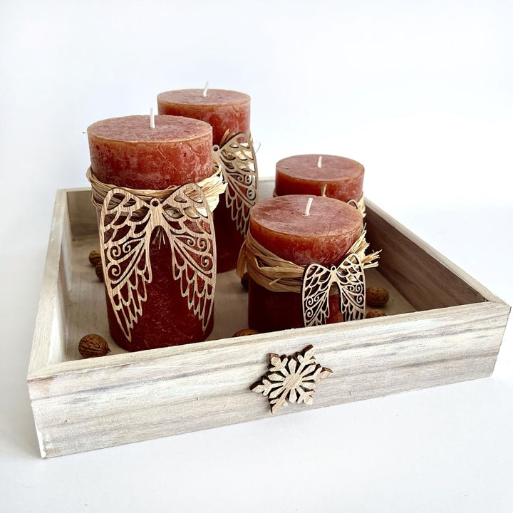 DP Craft houten engelenvleugels 9 × 6 cm, 6 stuks – afbeelding 4