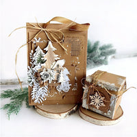 DP Craft houten huisjes, set van 7 in twee formaten – afbeelding 2