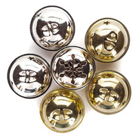 Decoratieve rinkelbellen DP Craft goud en zilver, 6 stuks, Ø 4 cm
