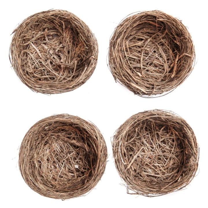 Decoratieve nestjes DP Craft van natuurlijke vezels, Ø 9 cm, 4 stuks